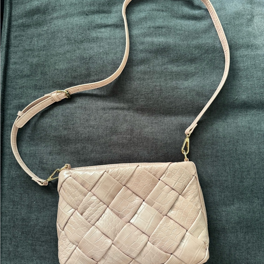 Pink Croc-Embossed Bag - Picture 2 of 4